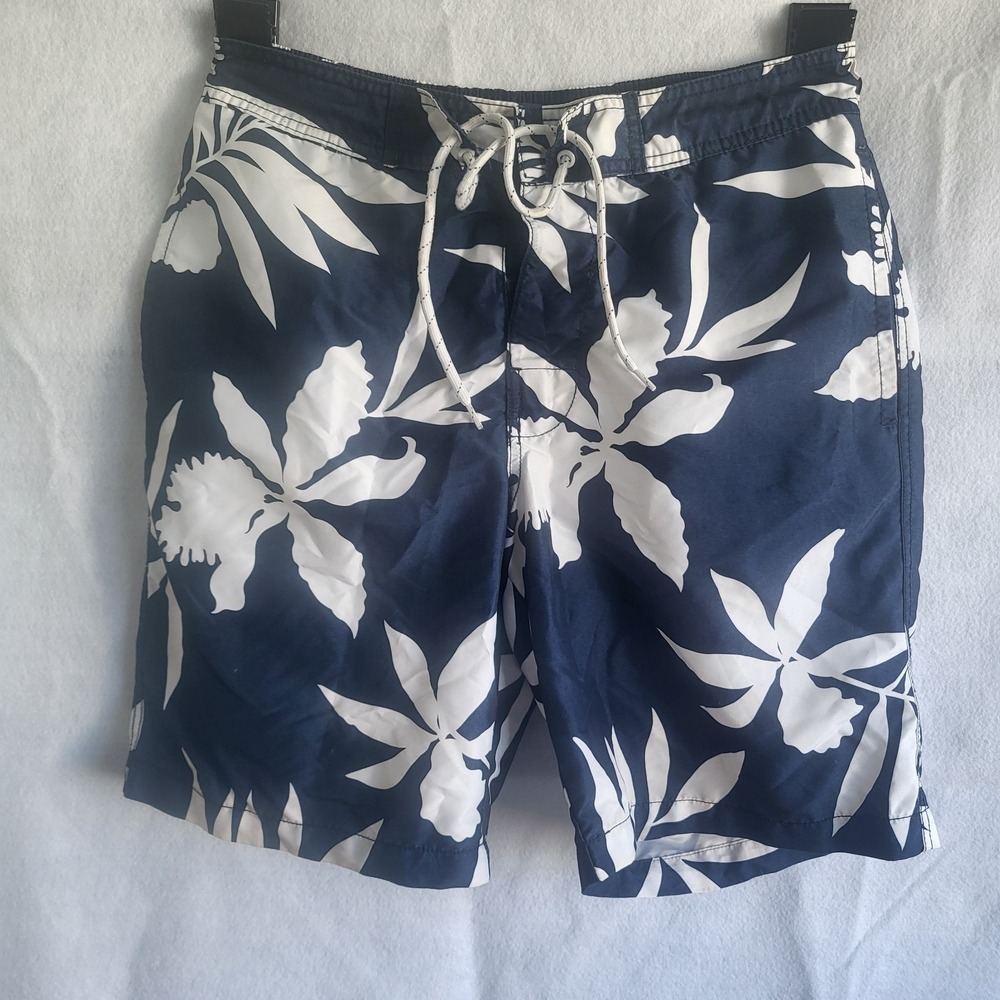 st John's Bay mens swim trunks shorts‎ neutrals floral  medium